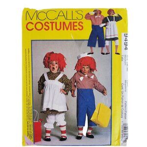 VTG McCall's Sewing Pattern Raggedy Ann & Andy Costumes 9494 Adult 36-38 & Kids